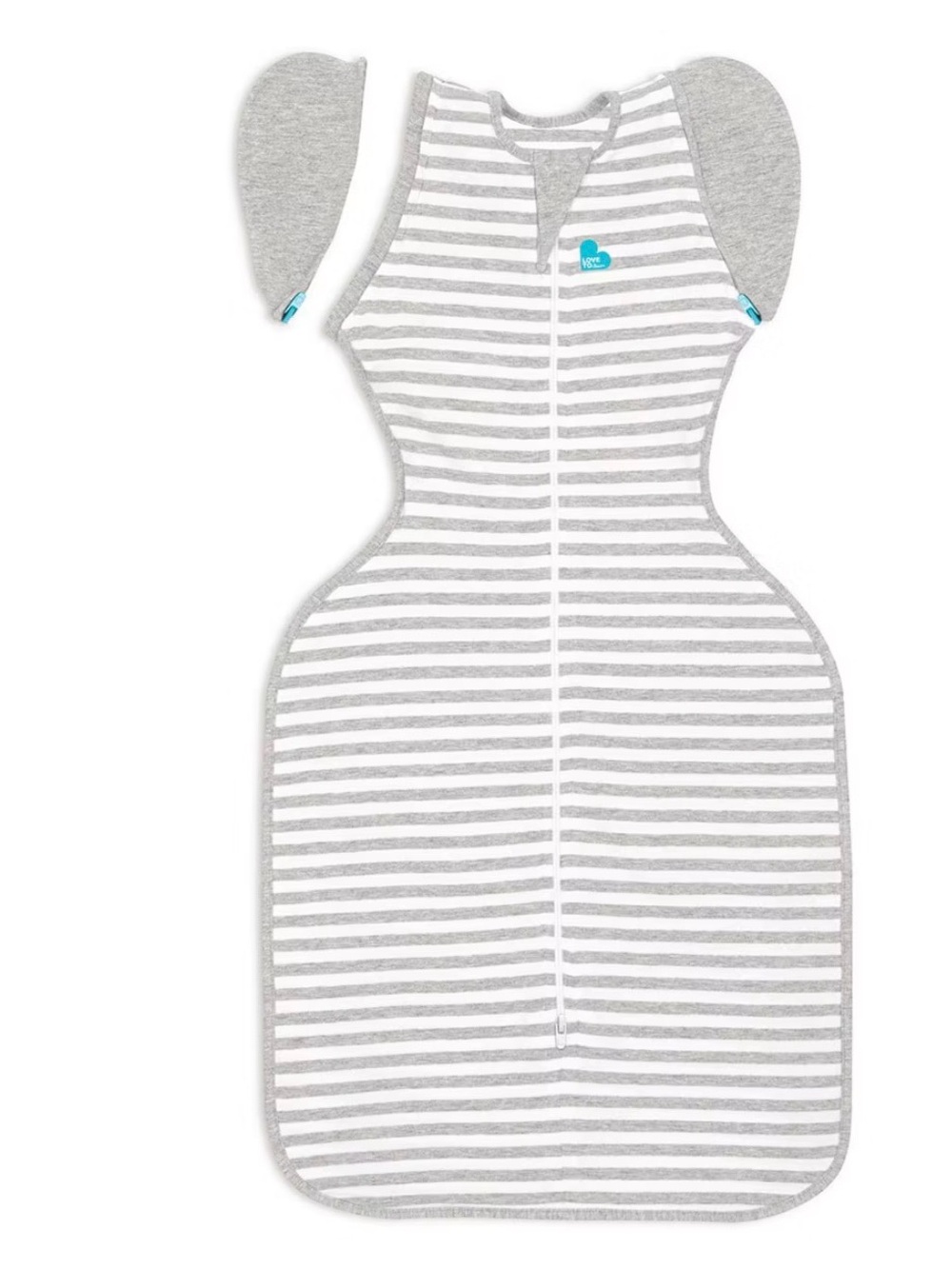 Love to Dream Swaddle Wrap Up Transition Bag - Cotton 1.0 TOG Gray Stripe -0-L